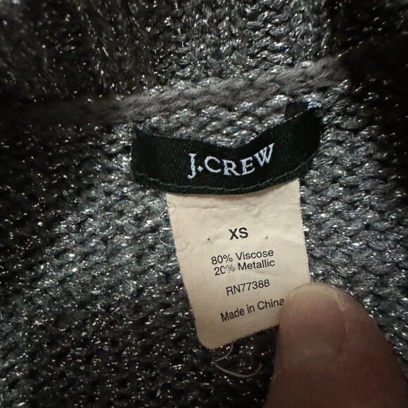 EUC J.Crew Gray/Silver Button Down Cardigan Sz XS - Picture 4 of 5